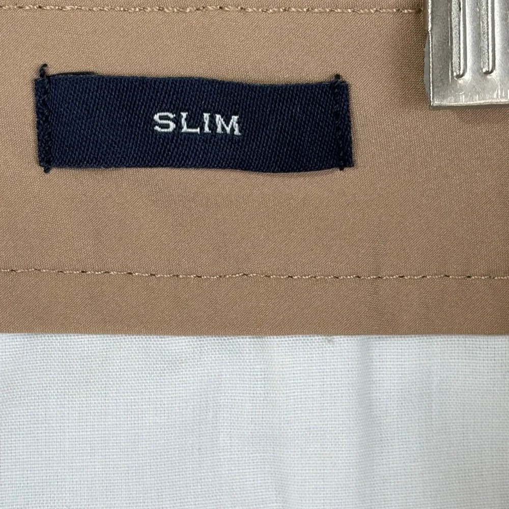 J. Crew Flex Slim Chino‎ Pants Tan Khaki Mens W34 L30 Straight Leg Casual